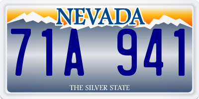 NV license plate 71A941