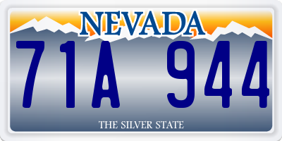 NV license plate 71A944