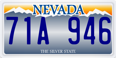 NV license plate 71A946