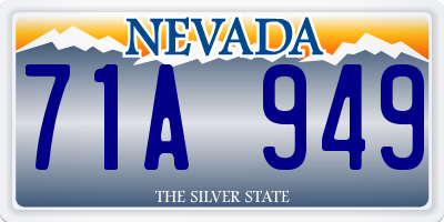 NV license plate 71A949