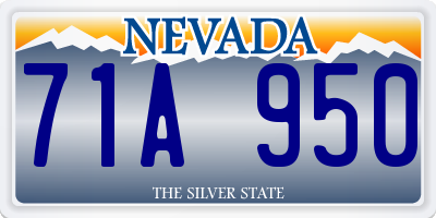 NV license plate 71A950