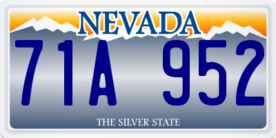 NV license plate 71A952