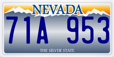 NV license plate 71A953