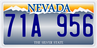 NV license plate 71A956