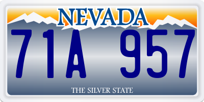NV license plate 71A957