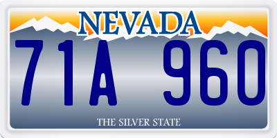 NV license plate 71A960