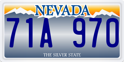 NV license plate 71A970