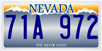 NV license plate 71A972