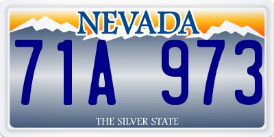 NV license plate 71A973