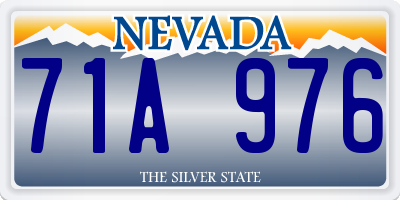 NV license plate 71A976