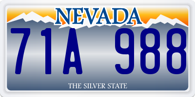 NV license plate 71A988