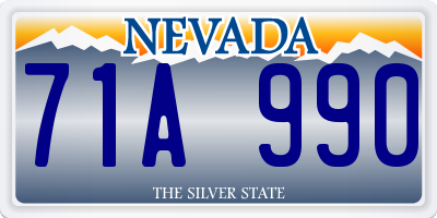 NV license plate 71A990