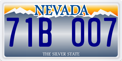 NV license plate 71B007