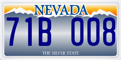 NV license plate 71B008