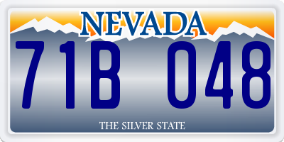 NV license plate 71B048