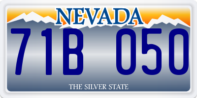 NV license plate 71B050