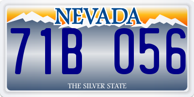 NV license plate 71B056
