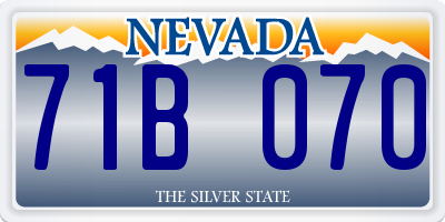 NV license plate 71B070