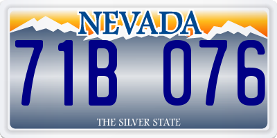 NV license plate 71B076