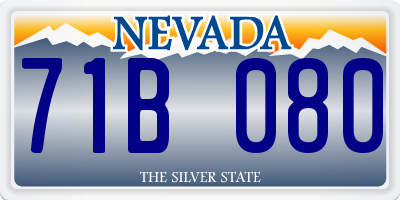 NV license plate 71B080