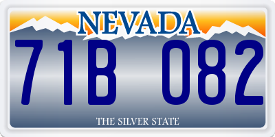 NV license plate 71B082