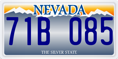 NV license plate 71B085
