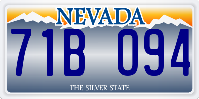 NV license plate 71B094