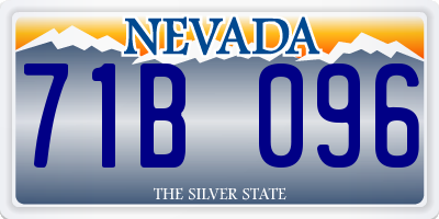 NV license plate 71B096