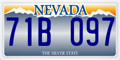 NV license plate 71B097