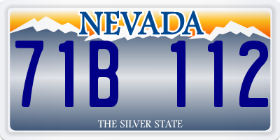 NV license plate 71B112