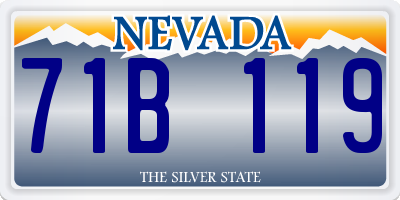 NV license plate 71B119