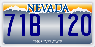 NV license plate 71B120