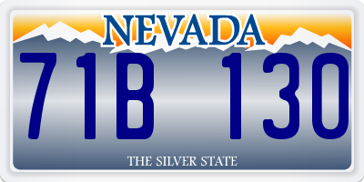 NV license plate 71B130