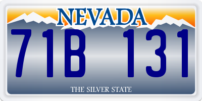 NV license plate 71B131