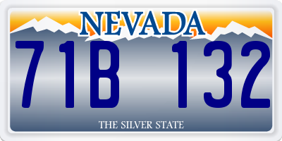 NV license plate 71B132