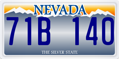 NV license plate 71B140