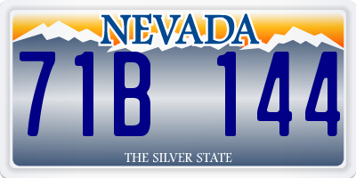 NV license plate 71B144
