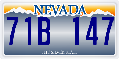 NV license plate 71B147