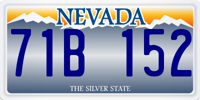 NV license plate 71B152