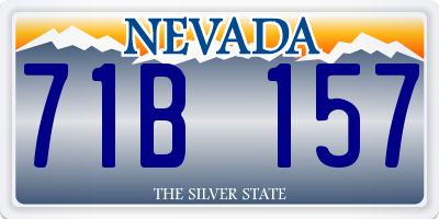NV license plate 71B157