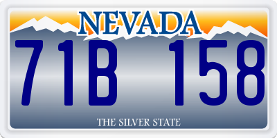 NV license plate 71B158