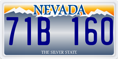 NV license plate 71B160