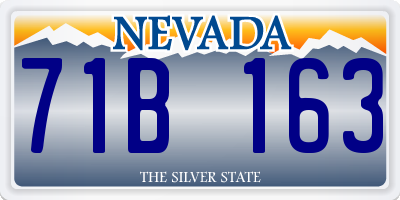 NV license plate 71B163