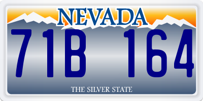NV license plate 71B164