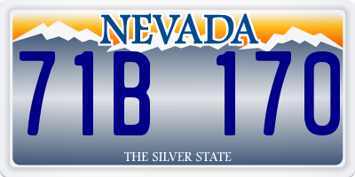 NV license plate 71B170