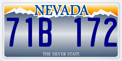 NV license plate 71B172