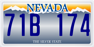 NV license plate 71B174