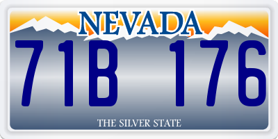 NV license plate 71B176