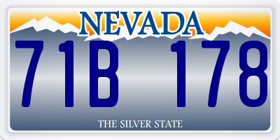 NV license plate 71B178