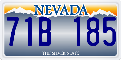 NV license plate 71B185